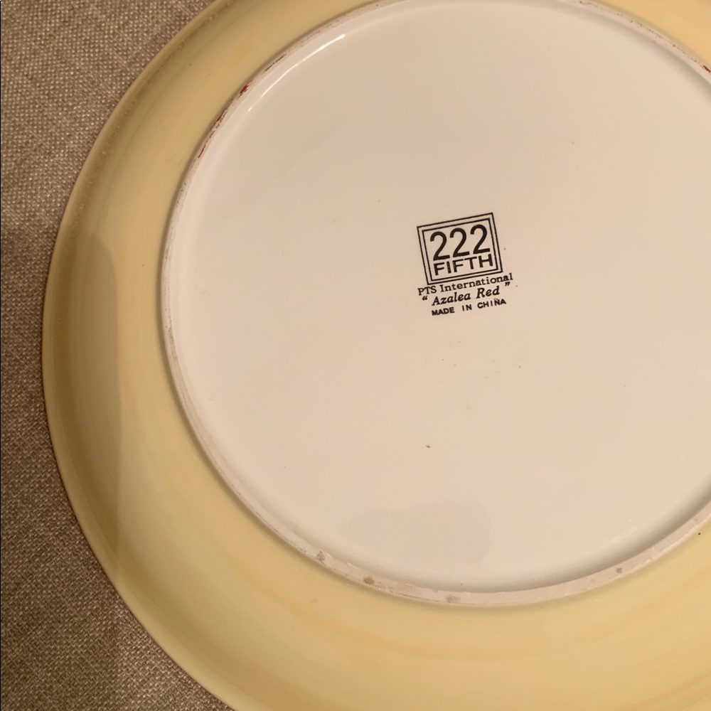 Azalea Red 222 Fifth Floral Plate - Picture 2 of 2
